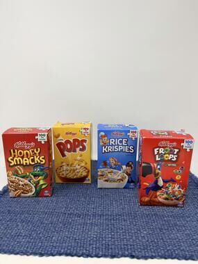 Kelloggs Cereal Puzzles (100 Piece) Spin Master Puzzles Lot Of 4 New & Complete